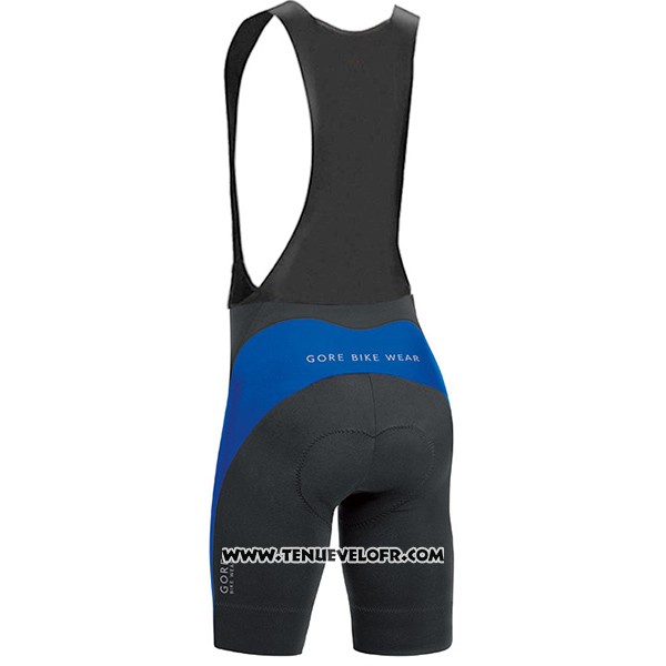 2017 Maillot Ciclismo Gore Bike Wear Power Bleu Manches Courtes et Cuissard